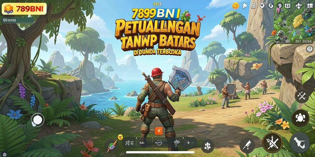 Tampilan gameplay dari 789BNI yang menampilkan dunia terbuka yang luas.