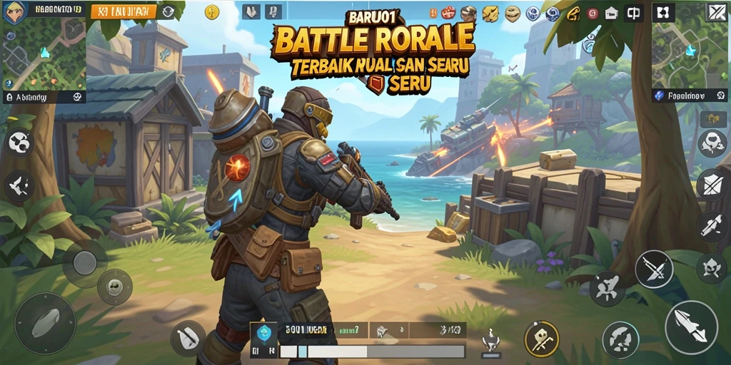 Tangkapan layar menunjukkan aksi seru dalam gameplay Battle Royale.