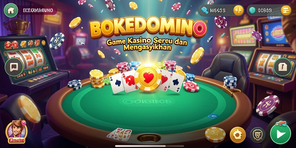 Tampilan menarik saat bermain BOKEDOMINO dengan teman-teman.