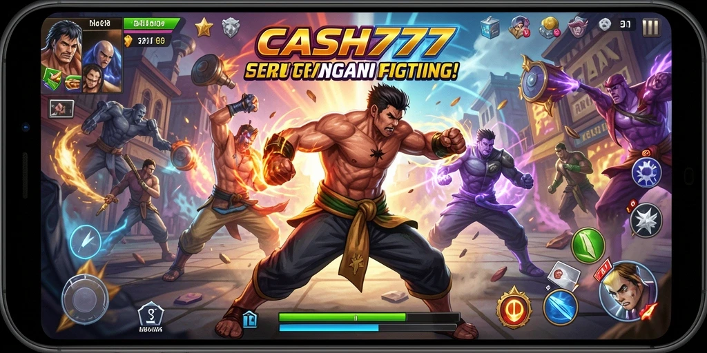 Tampilan grafik pertarungan yang mendebarkan di CASH777.