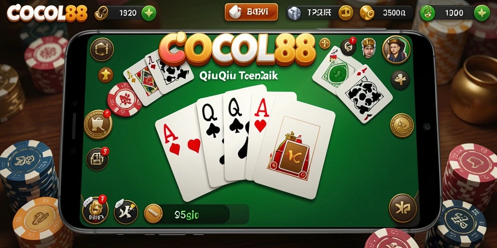 Tampilan gameplay QiuQiu yang seru dan interaktif.