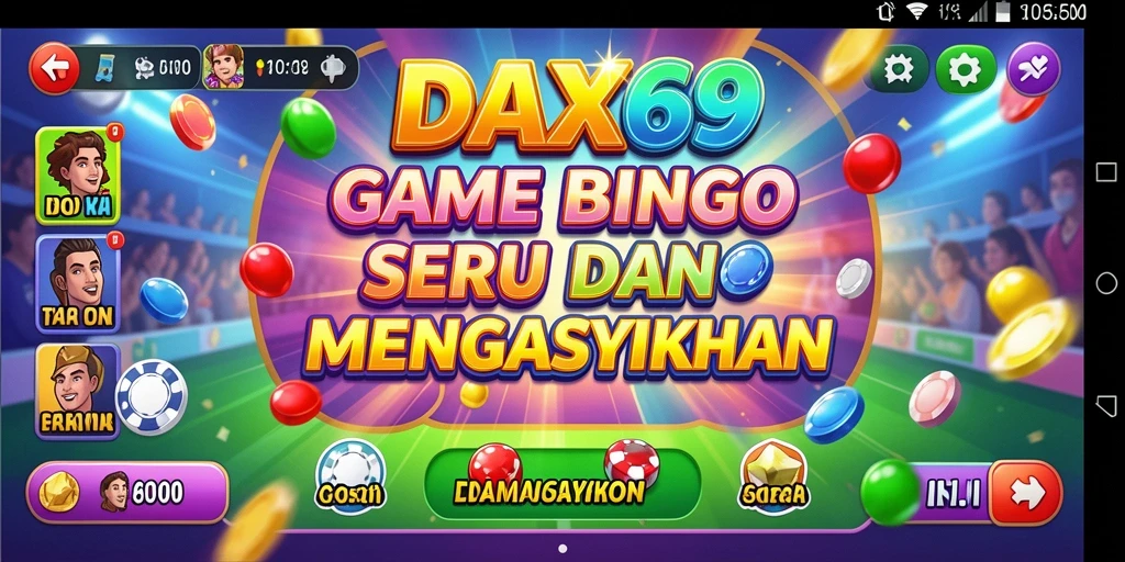 Tampilan bermain bingo yang seru dan interaktif di DAX69.