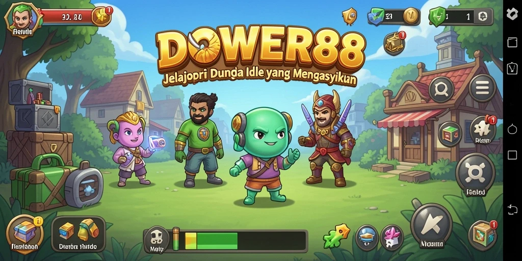 Gameplay menarik DOWER88 dengan mekanisme Idle yang seru.