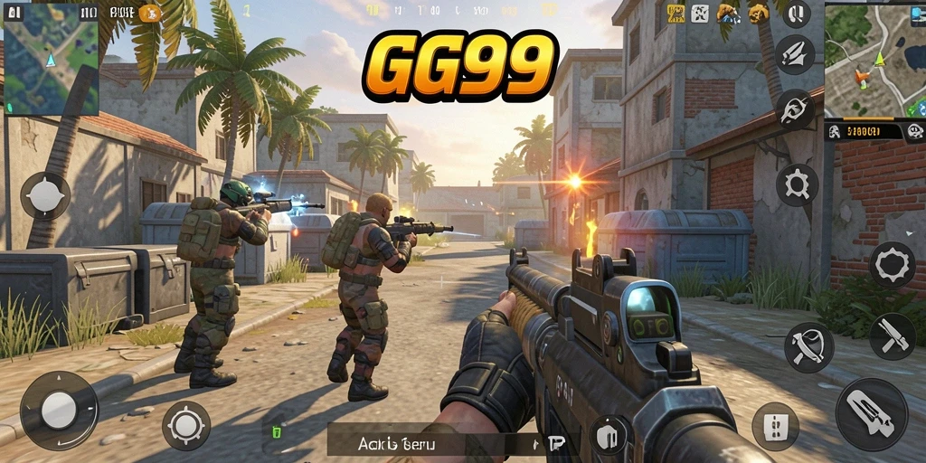Screenshot GG999 menampilkan aksi pertempuran yang mendebarkan dalam TPS.