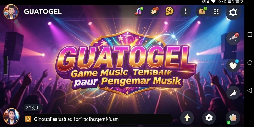 Screenshot gameplay GUATOGEL menampilkan aksi bermain musik yang seru.