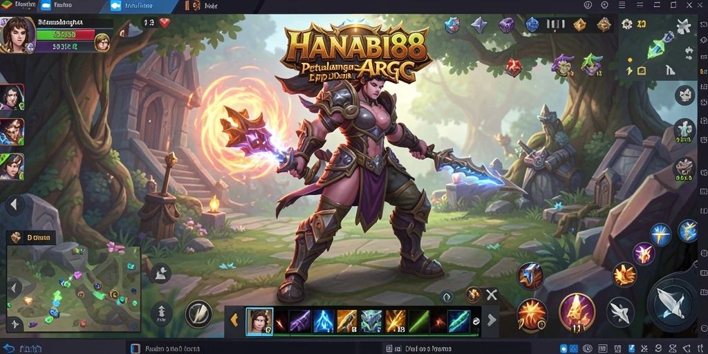 Tangkapan layar menunjukkan aksi seru dalam <strong>HANABI88</strong> dengan pertarungan melawan monster.