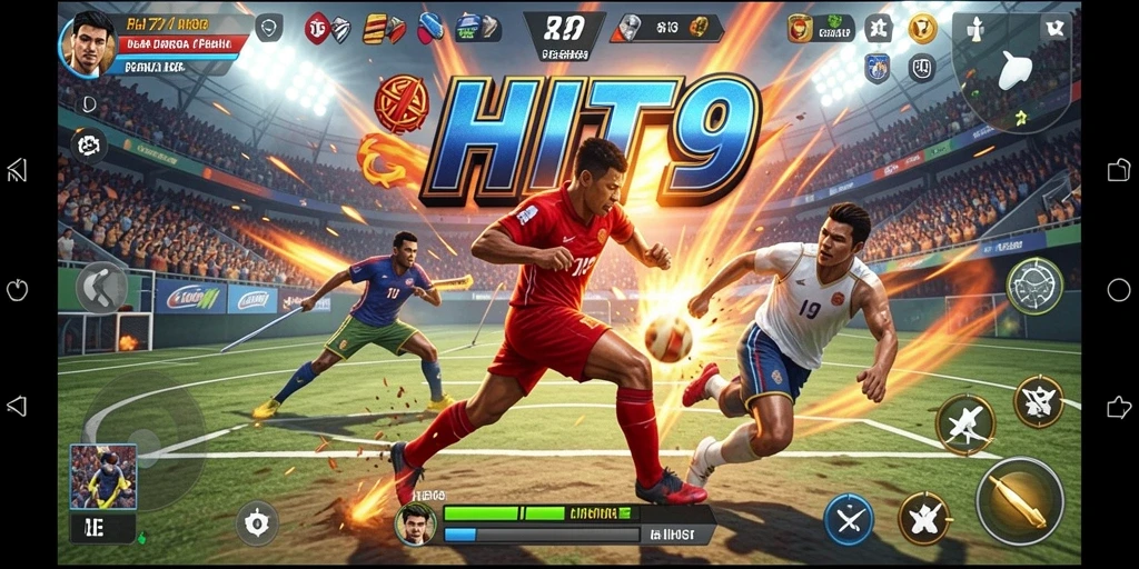 Tampilan gameplay HIT9 yang intens dan penuh aksi olahraga.
