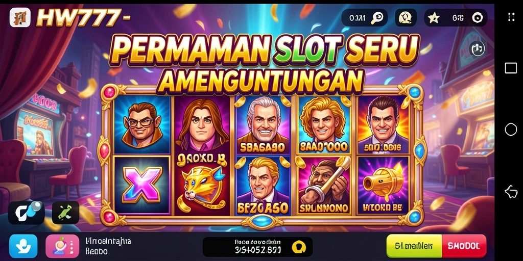 Tampilan gameplay HW777 dengan mesin Slot yang menarik dan bonus spektakuler.