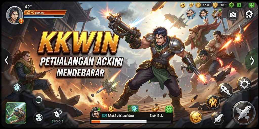 Tampilan aksi mendebarkan dalam KKWIN dengan pertempuran yang intens.
