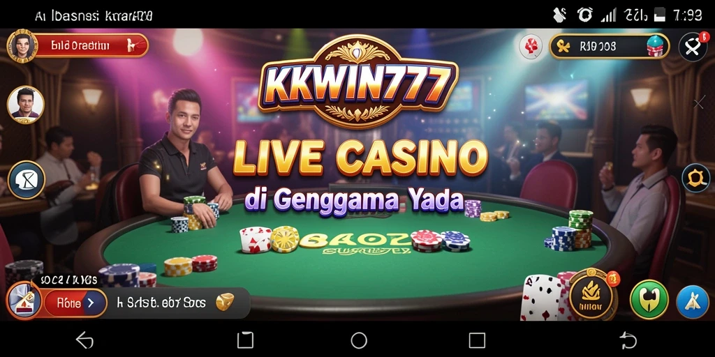 Screenshot KKWIN777 menampilkan gameplay Live Casino yang mengasyikkan.