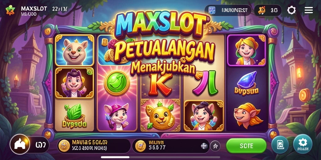 Tampilan gameplay utama MAXSLOT yang menakjubkan dalam petualangan slot.