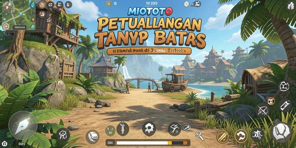 Gameplay MIOTOTO yang menampilkan kebebasan eksplorasi dunia terbuka.