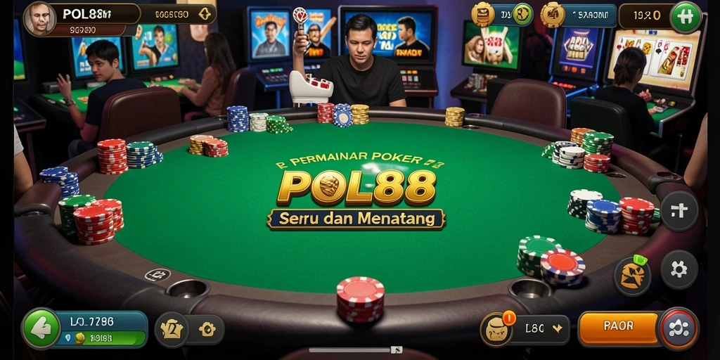 Tampilan permainan Poker yang seru di POL88.