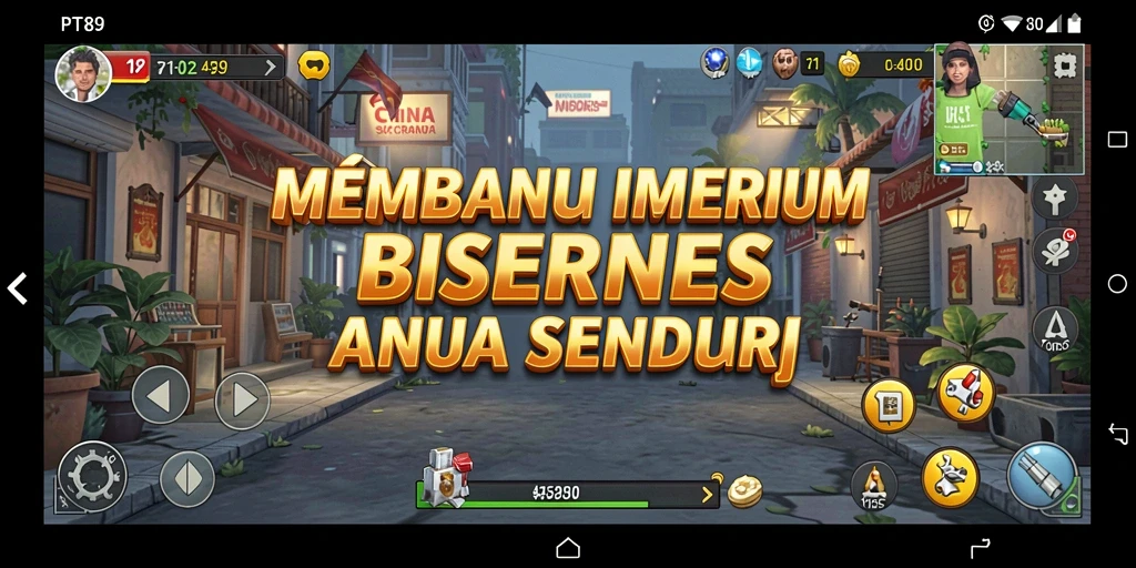 Gameplay PT89 menunjukkan pengelolaan bisnis yang dinamis dan strategi yang terlibat.