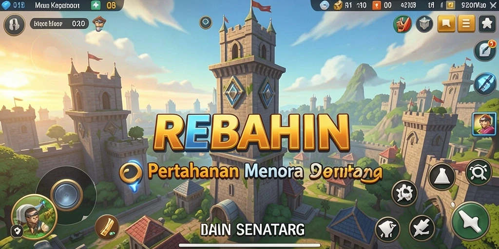 Gameplay mendebarkan REBAHIN dalam aksi Tower Defense.