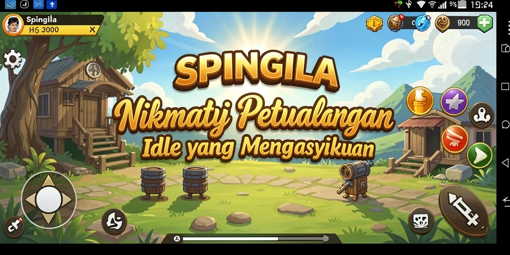 Tampilan gameplay SPINGILA dengan fitur Idle yang mengasyikkan.