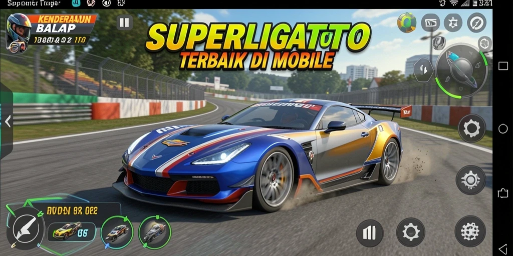 Gameplay Racing yang mendebarkan dan penuh aksi.
