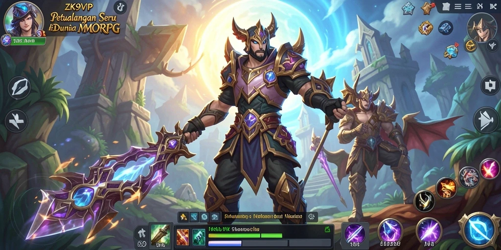 Tampilan gameplay ZK9VIP yang menakjubkan di dunia MMORPG.